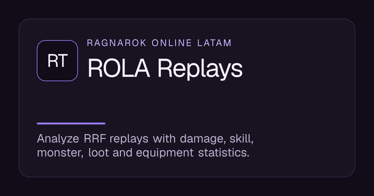 Ragnarok Online replay analyzer & DPS